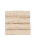 Lot de 4 carrés visage | Sable Liseré Blanc