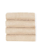 Lot de 4 carrés visage | Sable Liseré Blanc
