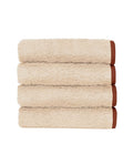 Lot de 4 carrés visage | Sable Liseré Brun Auburn
