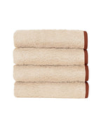 Lot de 4 carrés visage | Sable Liseré Brun Auburn