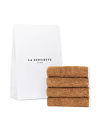 Lot de 4 carrés visage | Macchiato Liseré Blanc