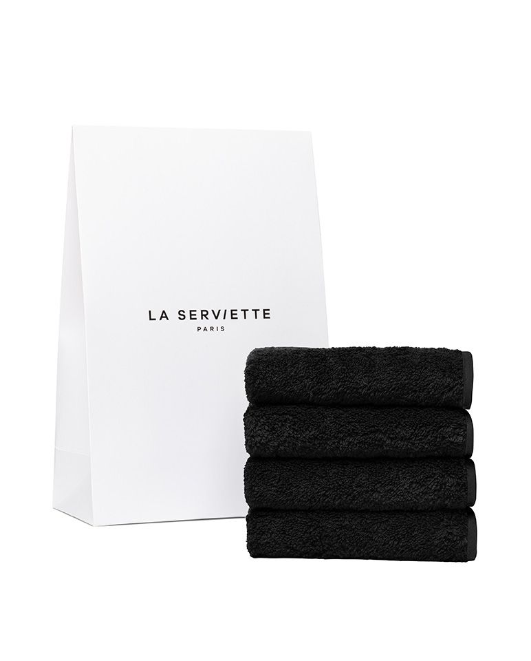 Lot de 4 carrés visage | Noir Liseré Noir