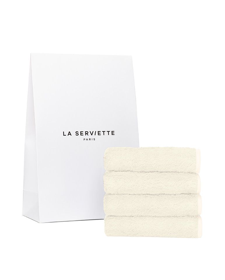 Lot de 4 carrés visage | Ivoire