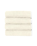 Lot de 4 carrés visage | Ivoire Liseré Blanc