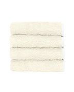 Lot de 4 carrés visage | Ivoire Liseré Blanc