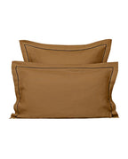 Paire de taies d'oreiller en lin | Bronze Bourdon Noir