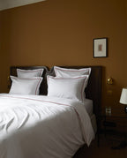Satin Pillowcase Pair | White Red Basque Bumblebee