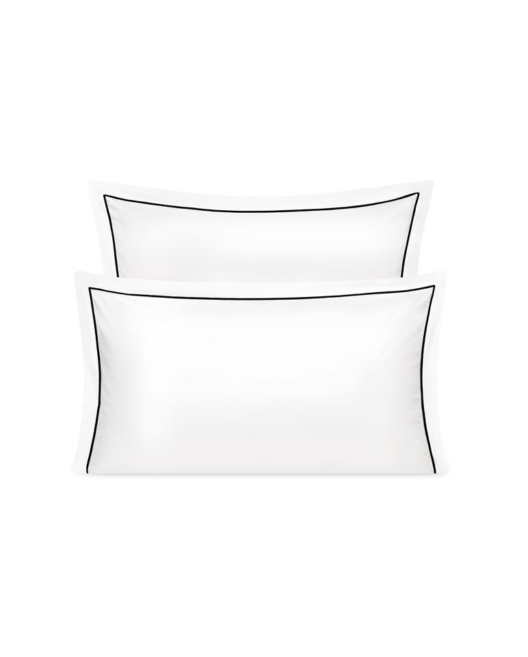 Satin Pillowcase Pair | White Black Bumblebee