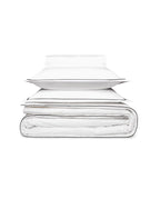 Paire de taies d'oreiller en satin | Blanc Bourdon Noir