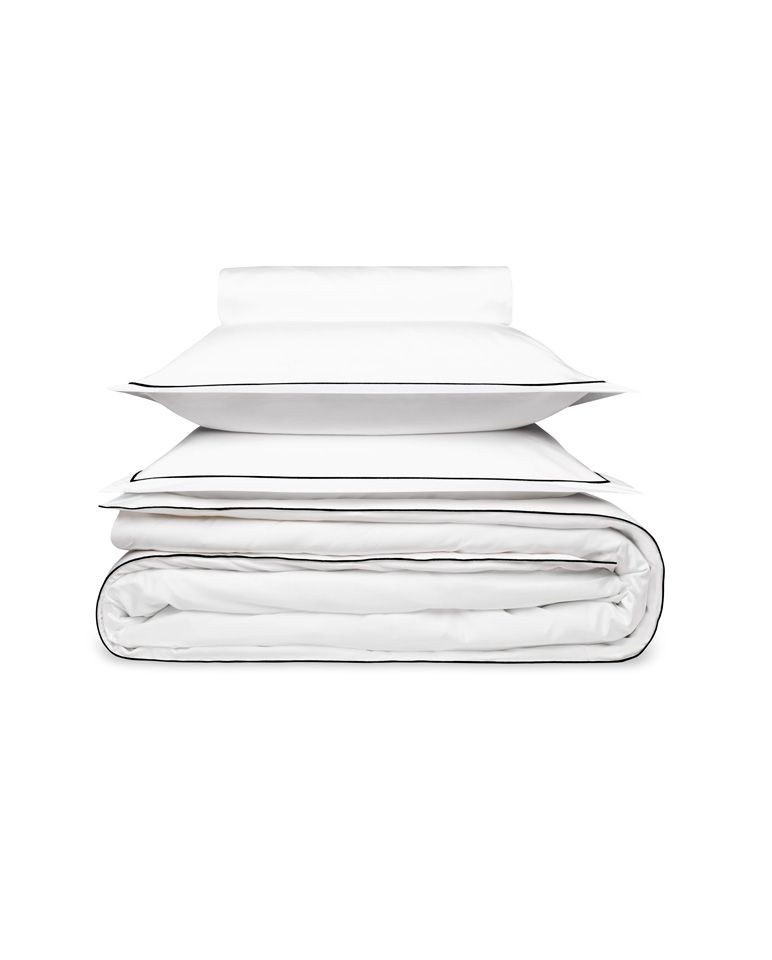 Satin Pillowcase Pair | White Black Bumblebee