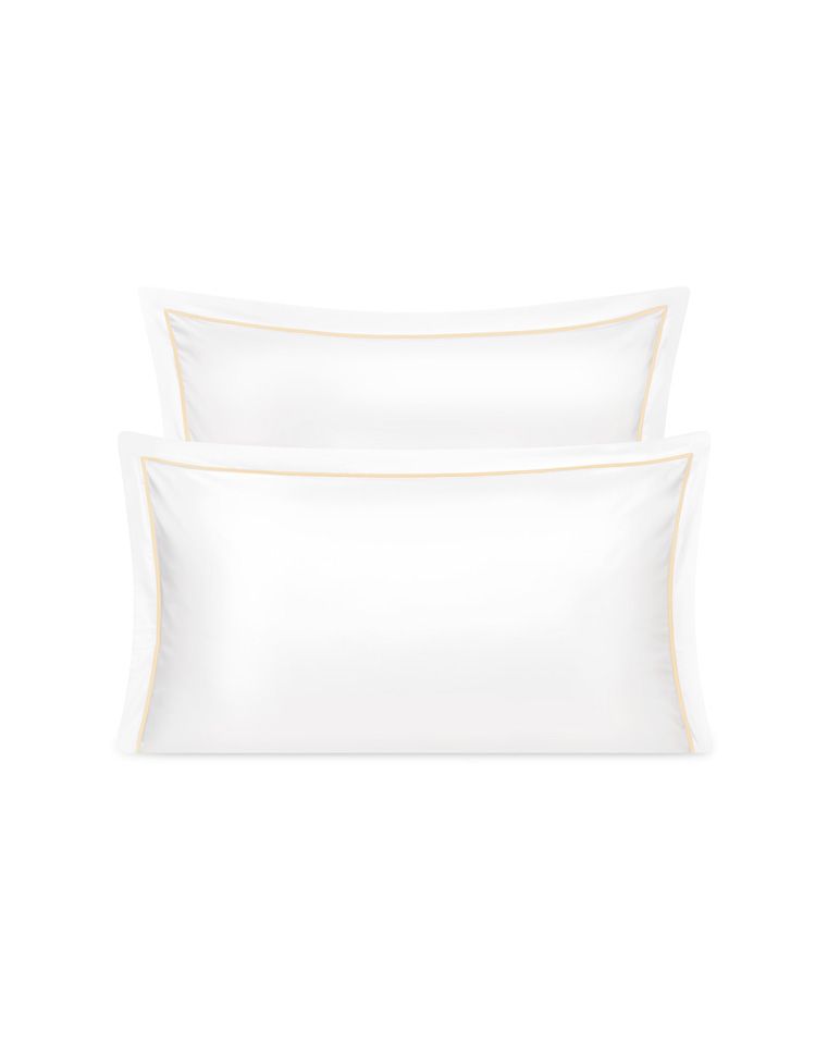 Satin Pillowcase Pair | Ecru Bourdon White