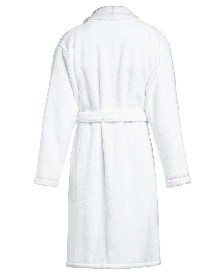 Peignoir de bain Finition Liseré | Blanc Liseré Rose Nymphe