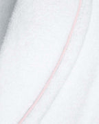 Peignoir de bain Finition Liseré | Blanc Liseré Rose Nymphe