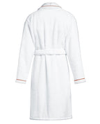 Peignoir de bain Finition Liseré | Blanc Liseré Rouge Brique