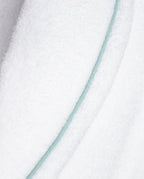 Peignoir de bain Finition Liseré | Blanc Liseré Bleu Givré