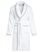 Peignoir de bain Finition Liseré | Blanc Liseré Rouge Basque