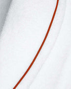 Peignoir de bain Finition Liseré | Blanc Liseré Rouge Basque
