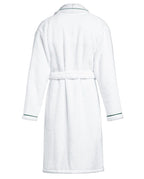 Peignoir de bain Finition Liseré | Blanc Liseré Vert Anglais