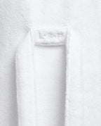 Peignoir de bain Finition Liseré | Blanc Liseré Vert Anglais