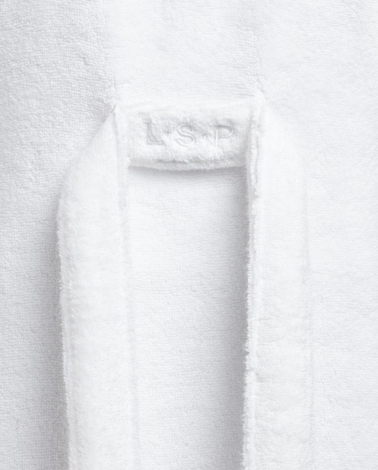 Peignoir de bain Finition Liseré | Blanc Liseré Vert Anglais