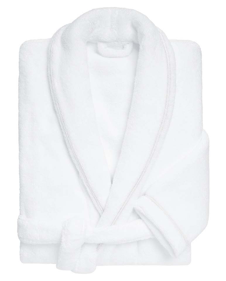 Peignoir de bain Finition Liseré | Blanc Liseré Blanc