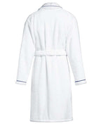 Peignoir de bain Finition Liseré | Blanc Liseré Bleu Cobalt