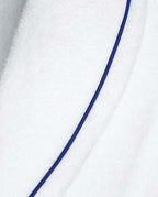 Peignoir de bain Finition Liseré | Blanc Liseré Bleu Cobalt