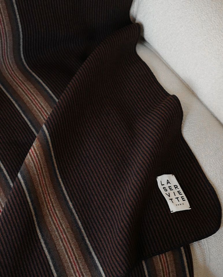 Plaid Rayures | Chocolat