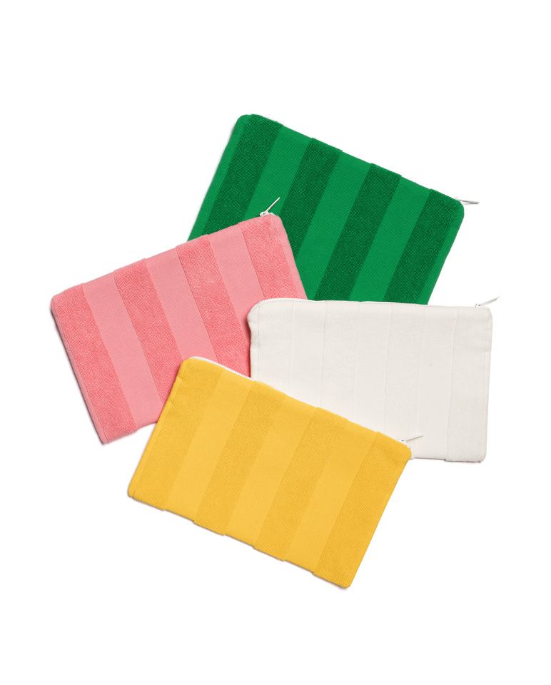 Pochette de plage rayée | Jaune Olympe