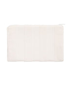 Striped Beach Pouch | Pearly White