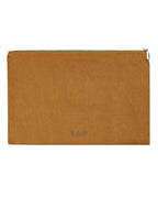 Pochette en lin | Bronze / Vert