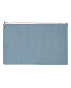 Pochette en lin | Bleu Horizon / Rose