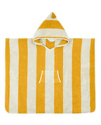 Kids' Striped Poncho | Golden Yellow / Cream