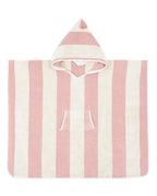 Child's Striped Poncho | Nymph Pink / Cream