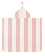 Child's Striped Poncho | Nymph Pink / Cream