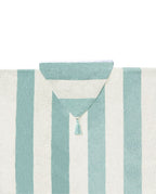 Striped Kids' Poncho | Aqua / Cream
