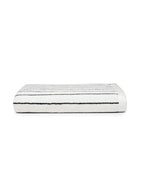Serviette de bain à rayures | Blanc Lutèce / Noir