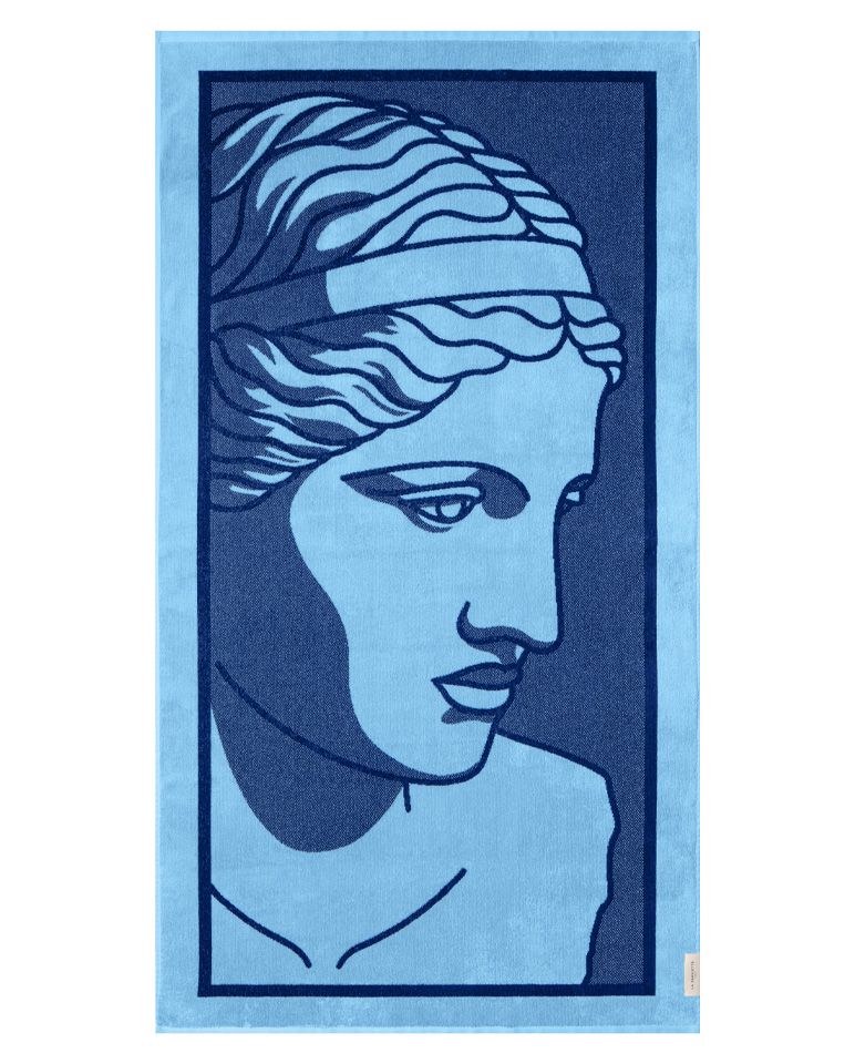 Serviette de plage Aphrodite 90x170 | Bleu Hélios / Bleu Abysses