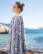 Serviette de plage Bompard x La Serviette Paris | Bleu Kinetik