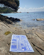 Serviette de plage Bompard x La Serviette Paris | Bleu Kinetik