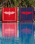 Heron Beach Towel 90x170 | Athena Red / Venus Pink