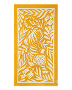 Serviette de plage Tigre 90x170 | Jaune Gold / Crème