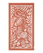 Serviette de plage Tigre 90x170 | Rouille / Crème