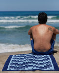 Serviette de plage Navajo 90x170 | Bleu Abysses / Bleu Hélios