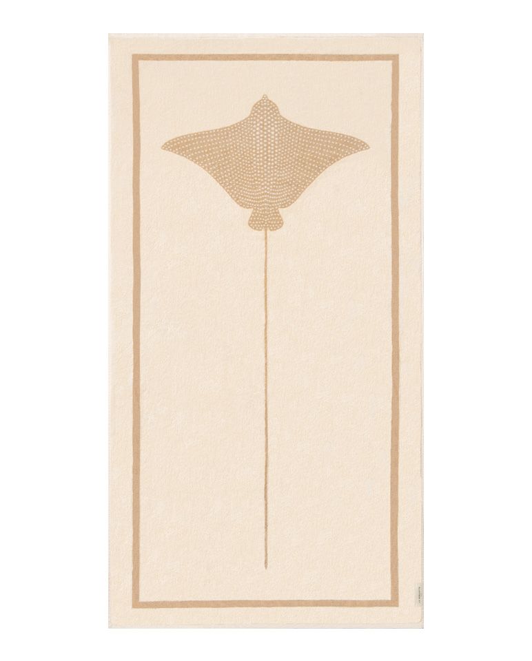 Stingray Beach Towel | Cream / Sand