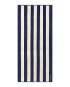 Serviette de plage Rayures Riviera 90x200 | Bleu Océan / Crème