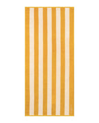Serviette de plage Rayures Riviera 90x200 | Jaune Gold / Crème