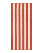Serviette de plage Rayures Riviera 90x200 | Rouille / Crème