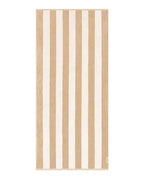 Serviette de plage Rayures Riviera 90x200 | Sable / Crème