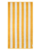 Serviette de plage Rayures Riviera 90x170 | Jaune Gold / Crème